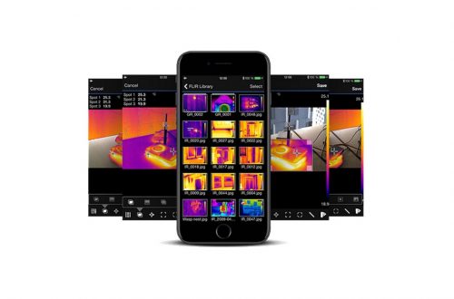 Imagen Aplicación FLIR Tools Mobile para gestionar imágenes térmicas