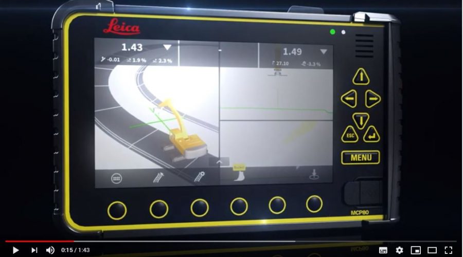 Video Software de control de máquinas 3D para obra Leica MC1 Video Software de control de máquinas 3D para obra Leica MC1