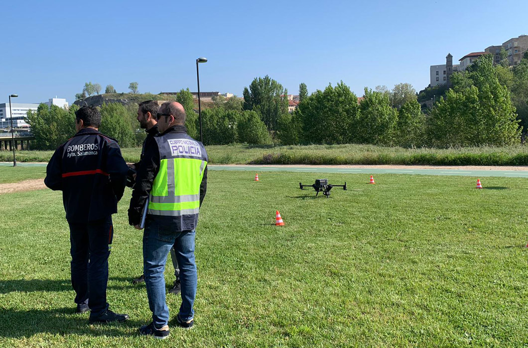 Fuerzas de seguridad con dron noticia copia