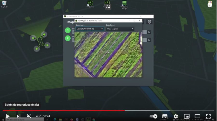 Video UgCS Mapper software de procesamiento de imágenes en 2D para dron